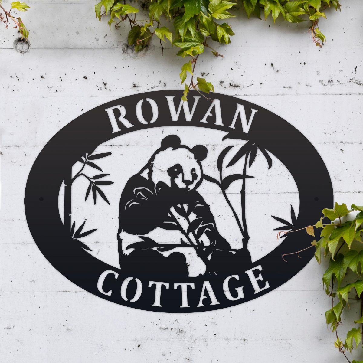 Personalised Panda House Name Sign 