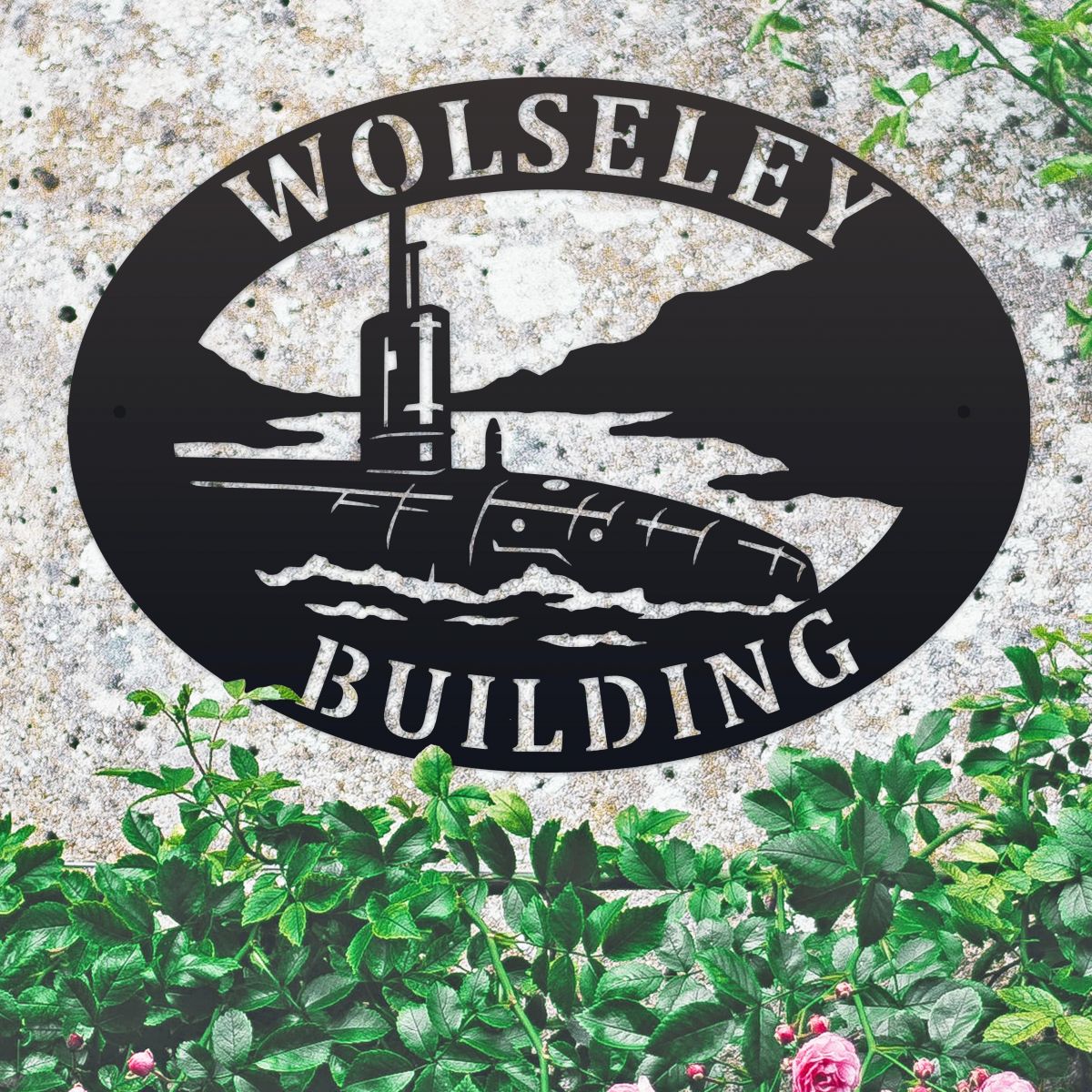 Submarine Iron Oval House Name Sign Submarine Iron Oval House Name Sign