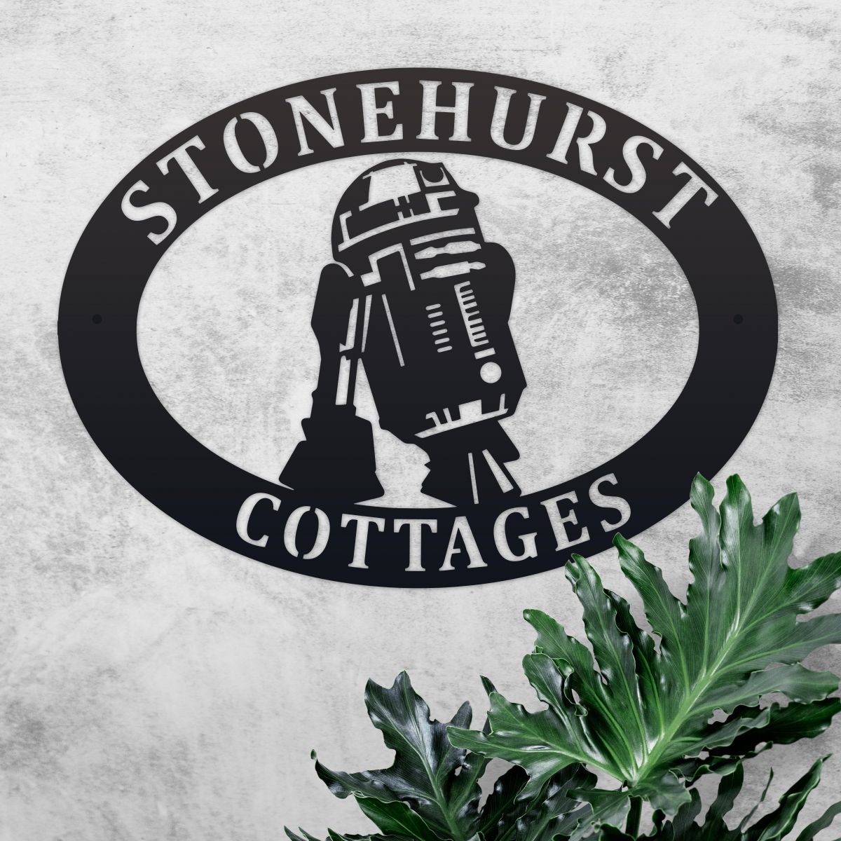 R2D2 Oval House Name Sign in full 