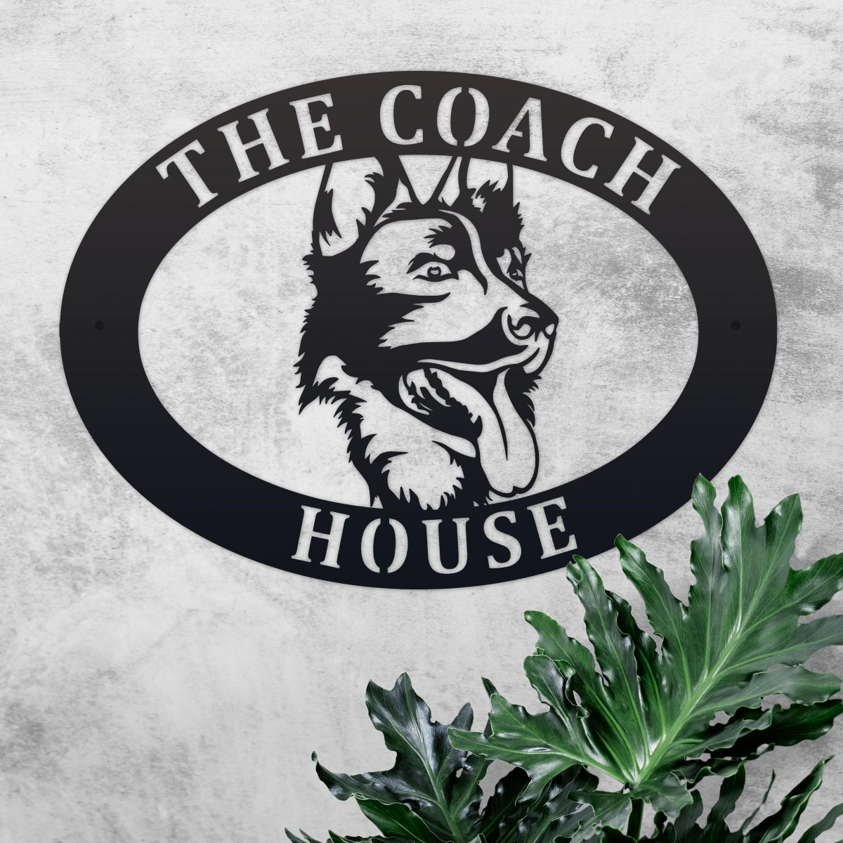 Personalised Oval House Name Sign 