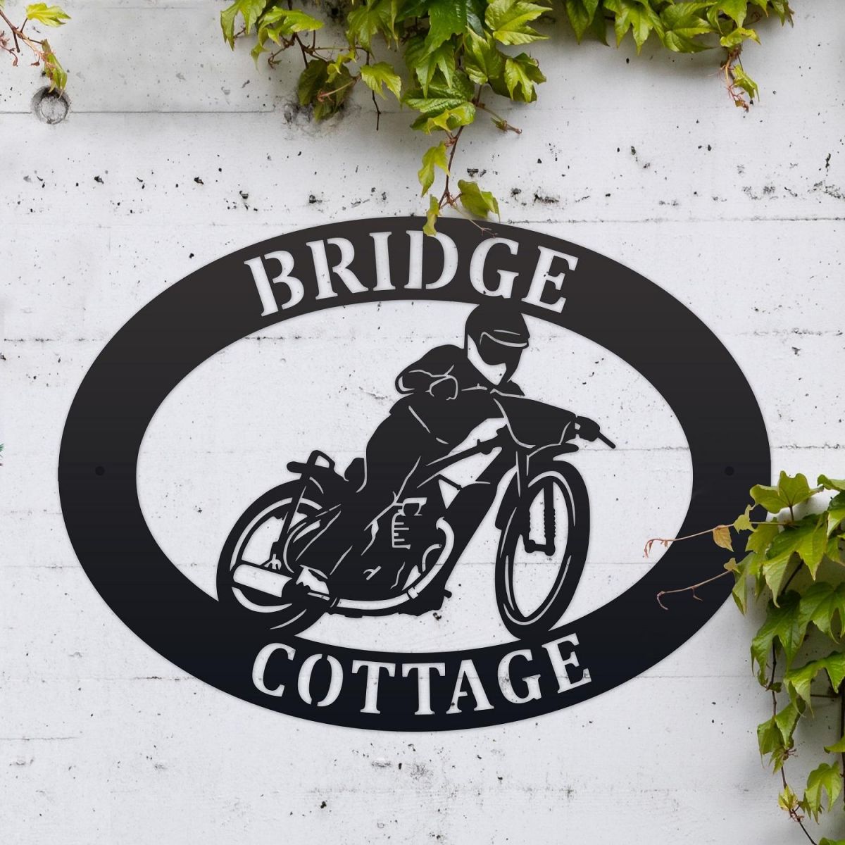 Speedway Iron House Name Sign 