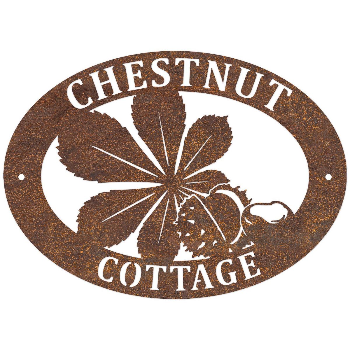 Horse Chestnut Oval House Sign  Horse Chestnut Oval House Sign