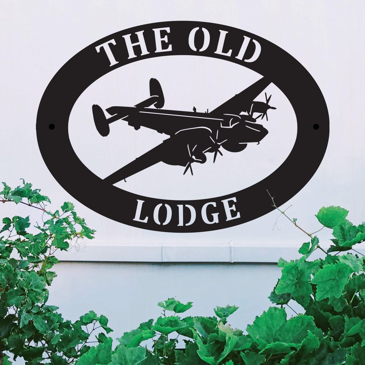 Oval House Name Sign in Situ 