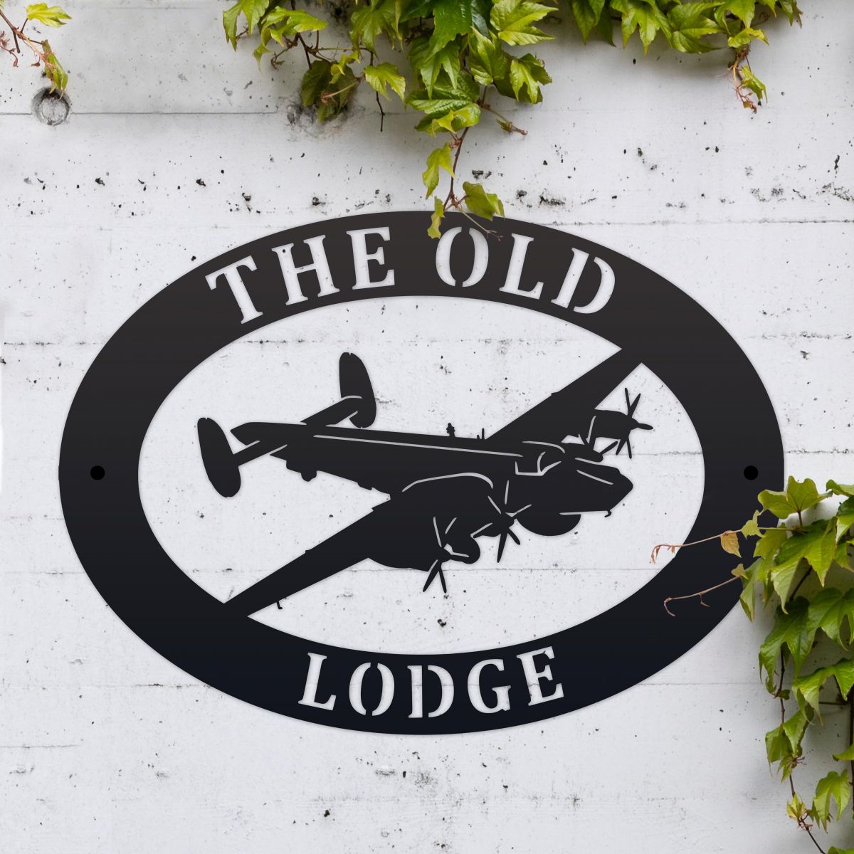 Oval House Name Sign with Shackleton Aircraft Centre 