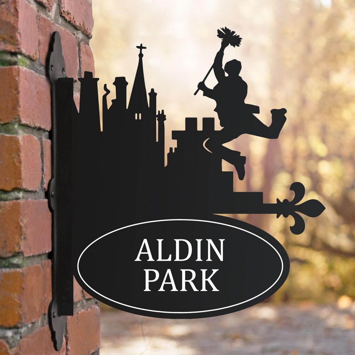 Chimney Sweep Iron Bracketed House Name Sign 