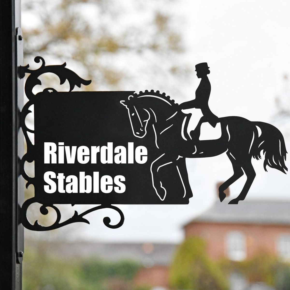 Dressage Horse Bracket House Name Sign