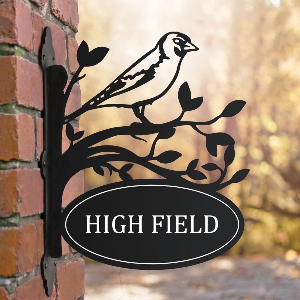 Goldfinch Iron House Name Sign  Goldfinch Iron House Name Sign