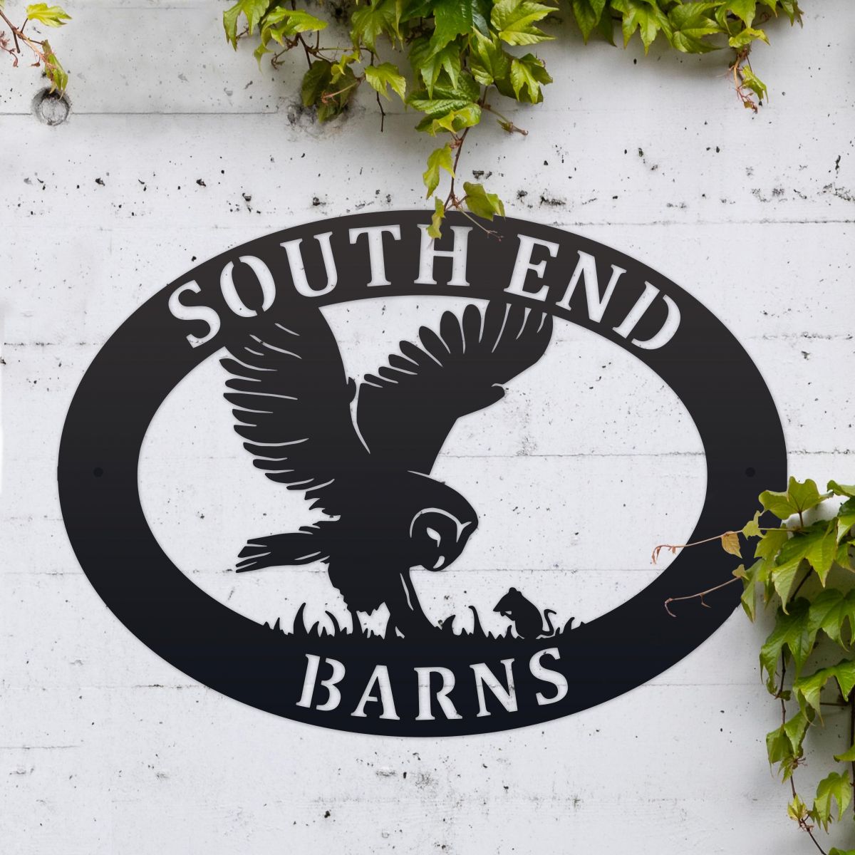 Personalised Barn Owl House Name Sign 