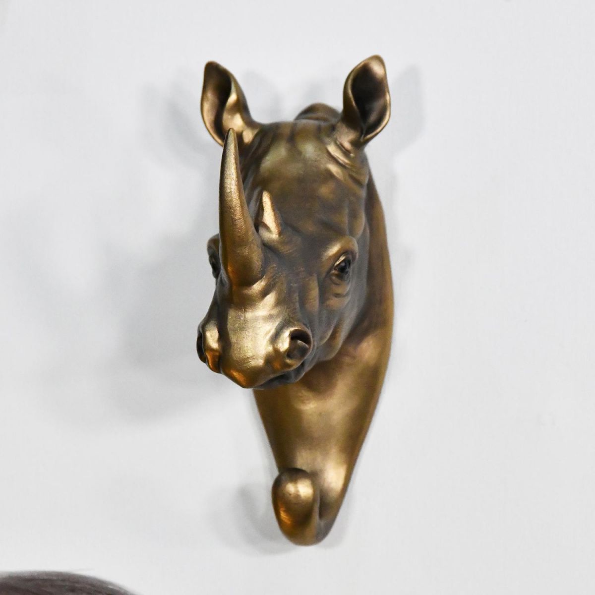 Bronze Effect Rhino Wall Hook  Bronze Effect Rhino Wall Hook