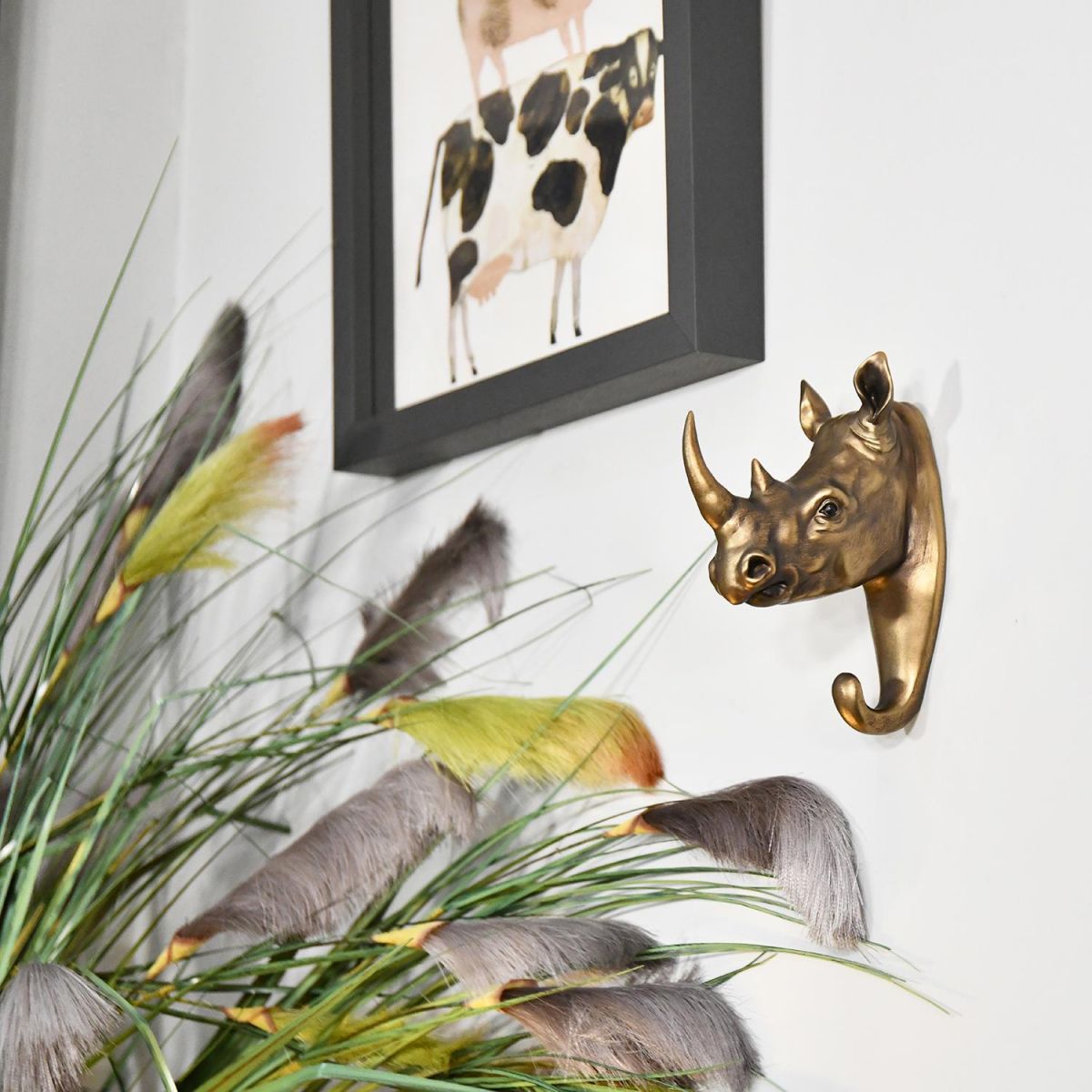 Bronze Rhino Hook Bronze Rhino Hook