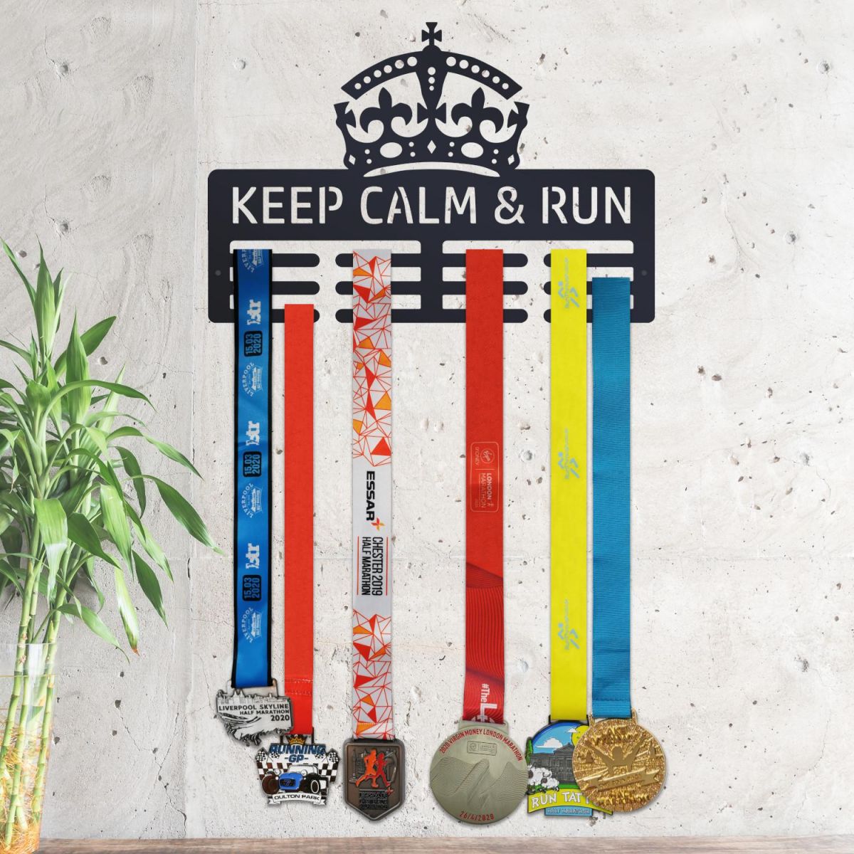 Keep Calm and Run Sports Medal Hangers