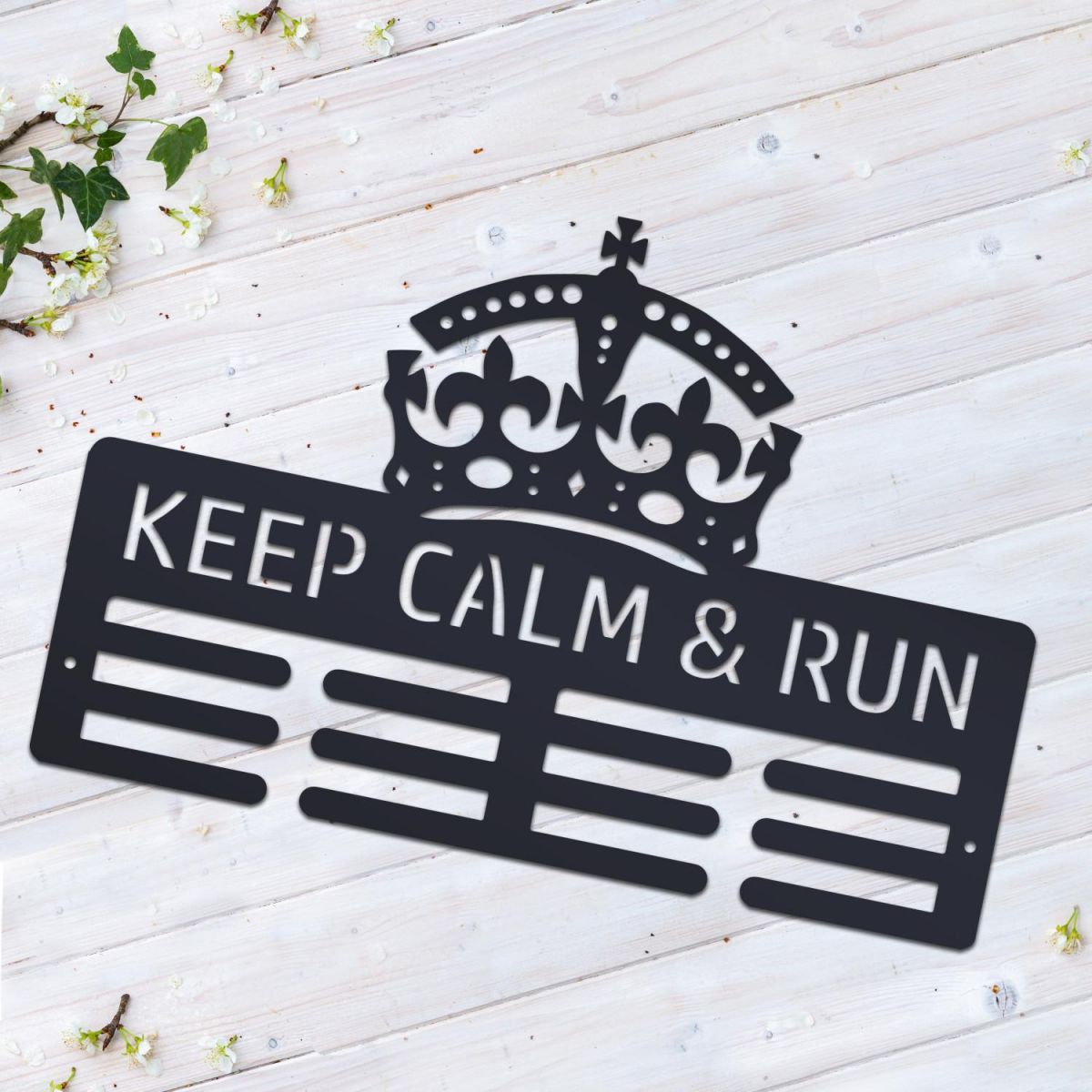 Keep Calm and Run Sports Medal Hanger 