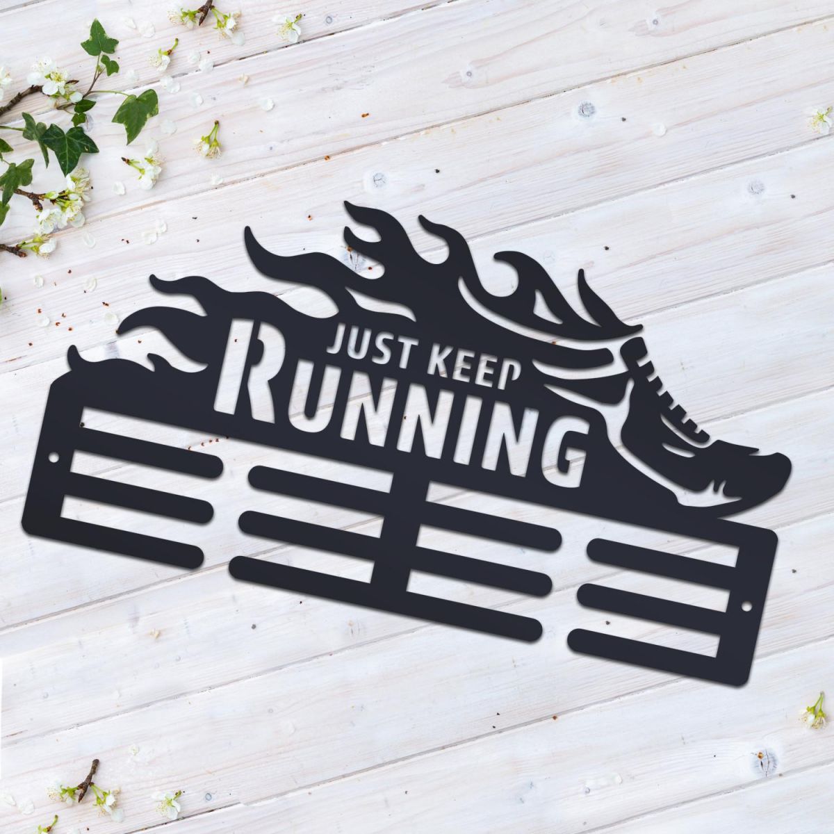 Just Keep Running Sports Medal Hanger  Just Keep Running Sports Medal Hanger