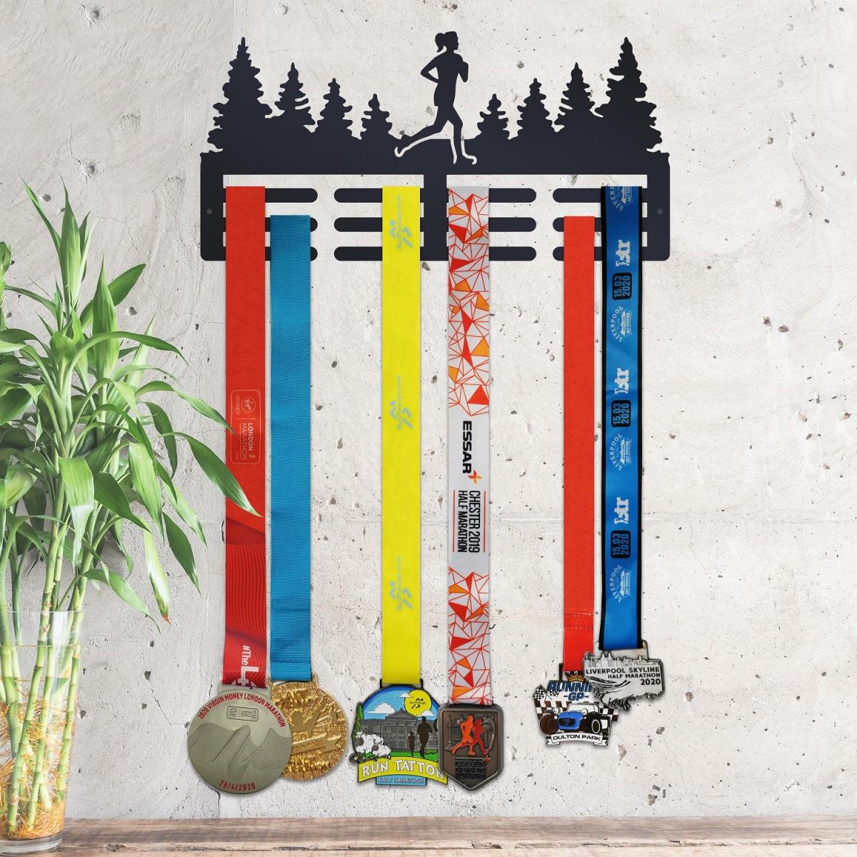 Medal Hanger with Running Female 