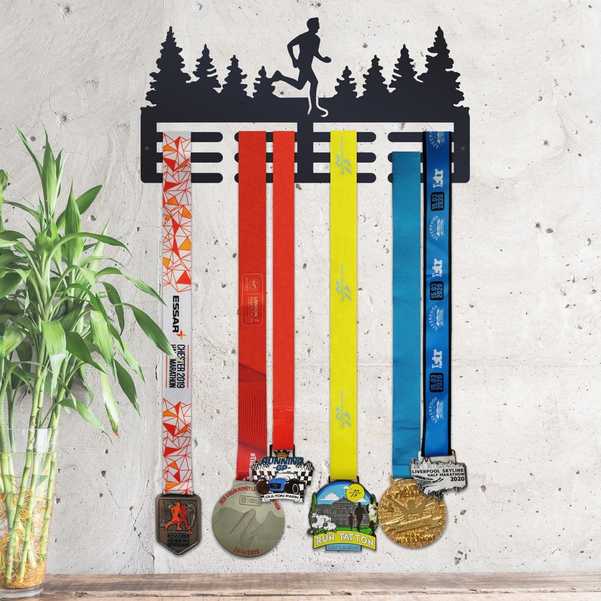 Male Runner in Woodland Scene 