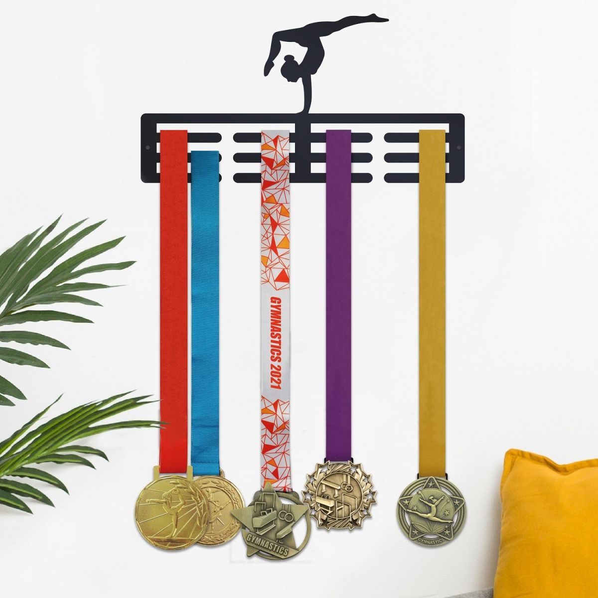 Female Gymnast on Balance Beam 