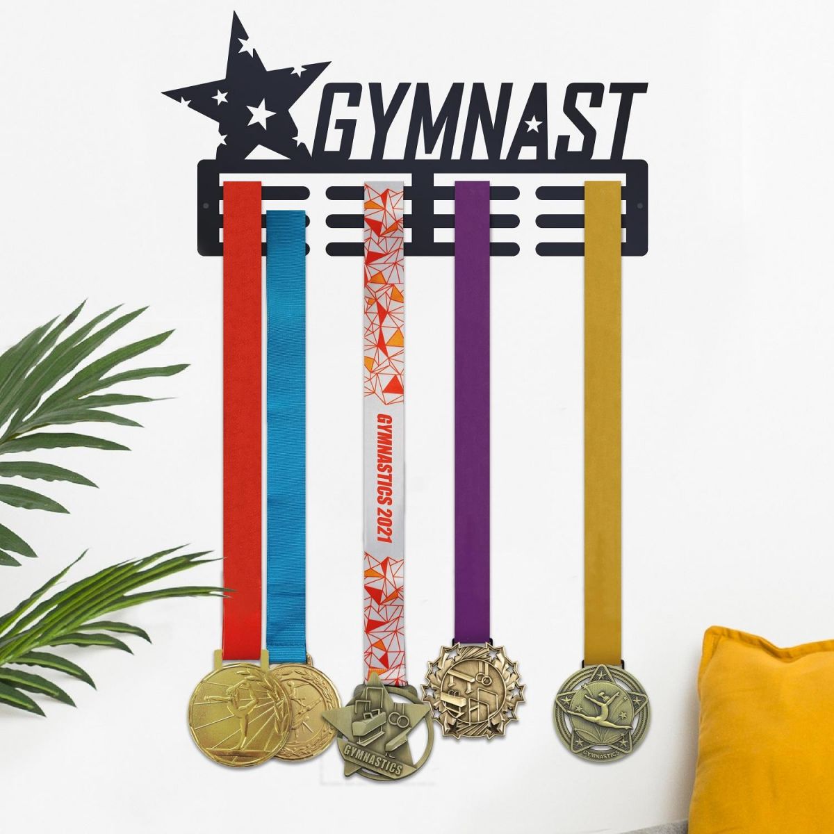 Medal Holder with Star Gymnast Medal Holder with Star Gymnast