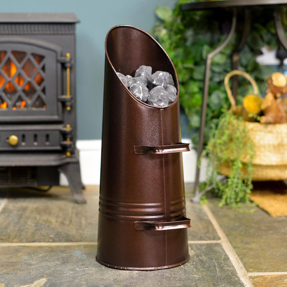 Bronze Finish Traditional Coal Hod