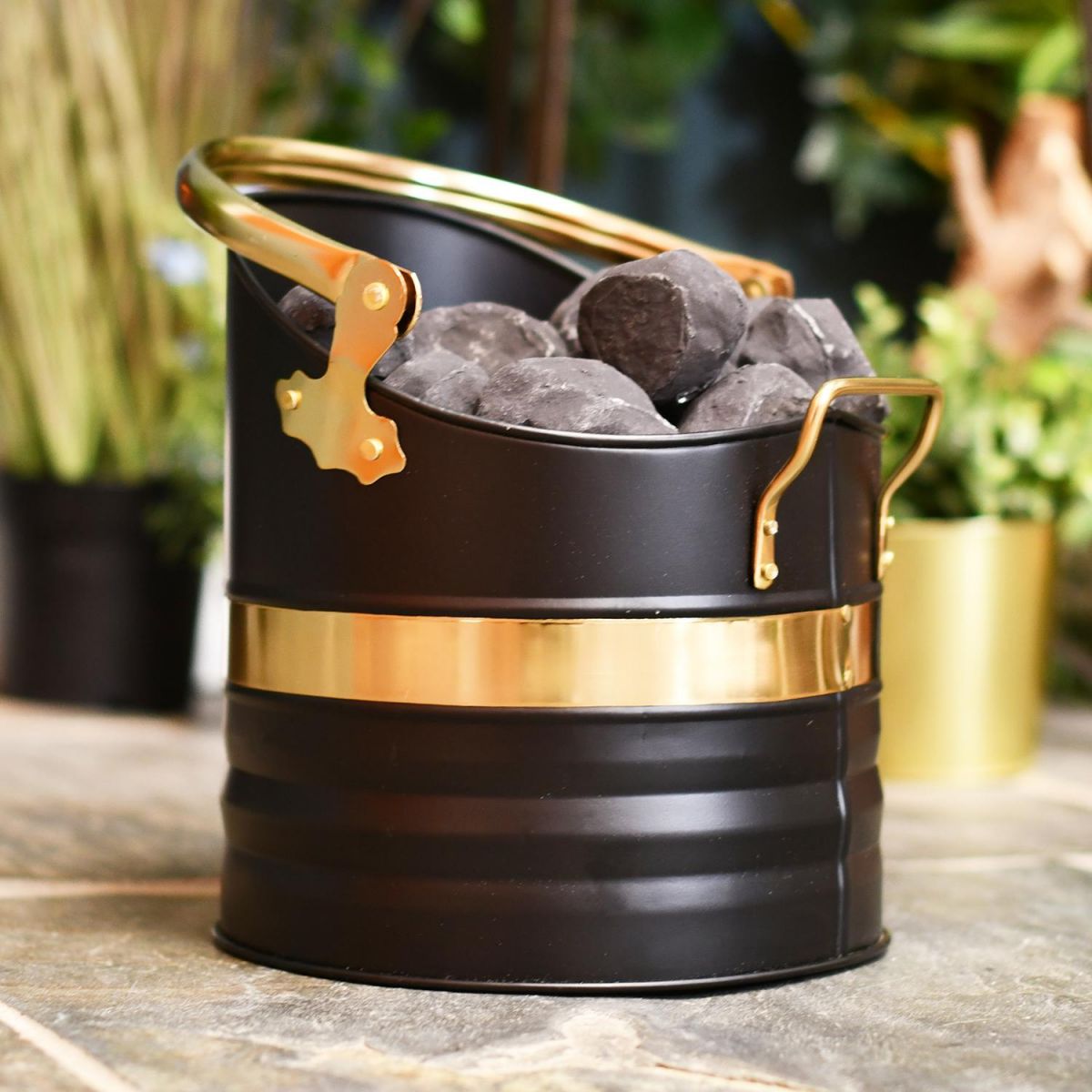 Black and Brass Warwick Coal Bucket