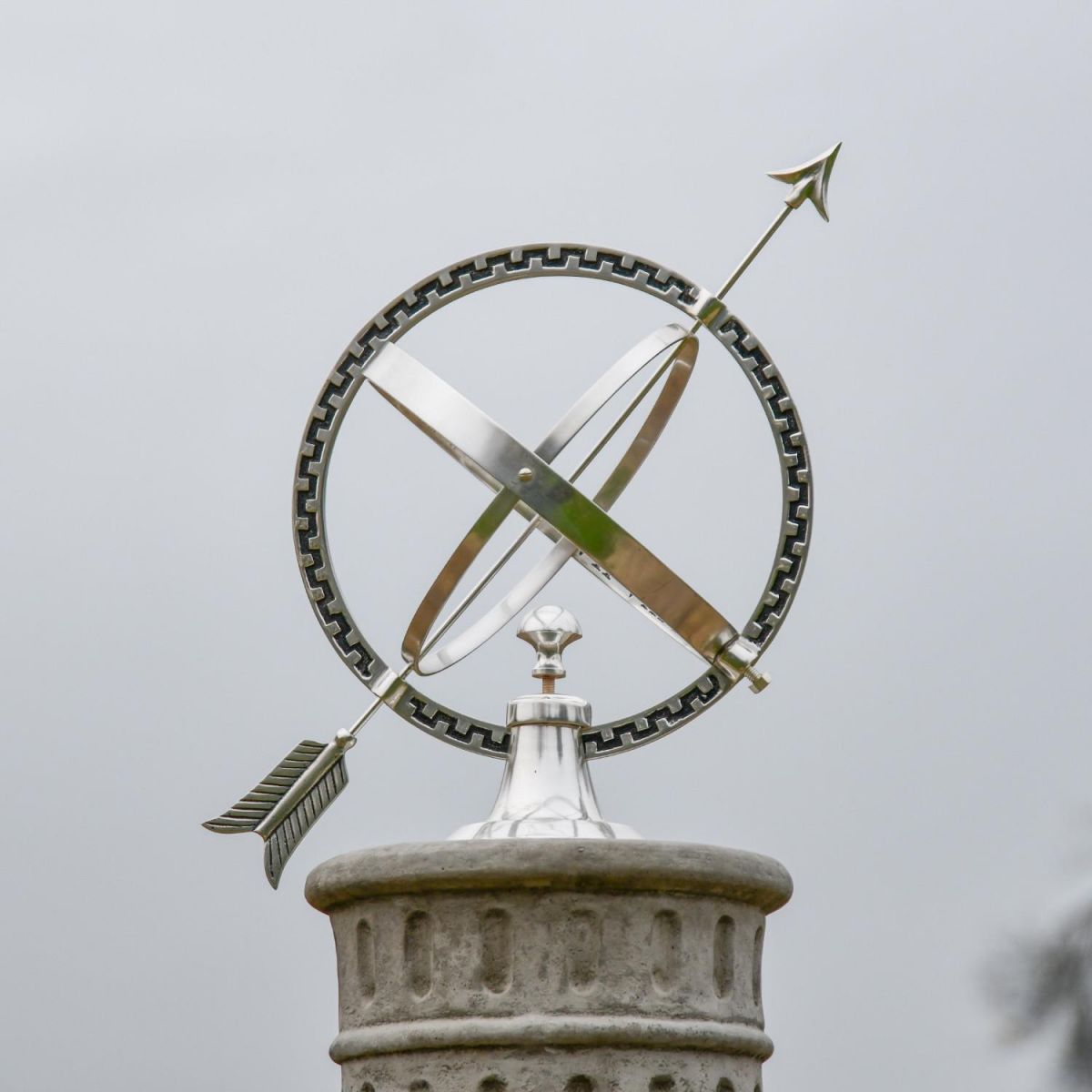 Polished Chrome "Almwick Manor" Armillary - 37cm