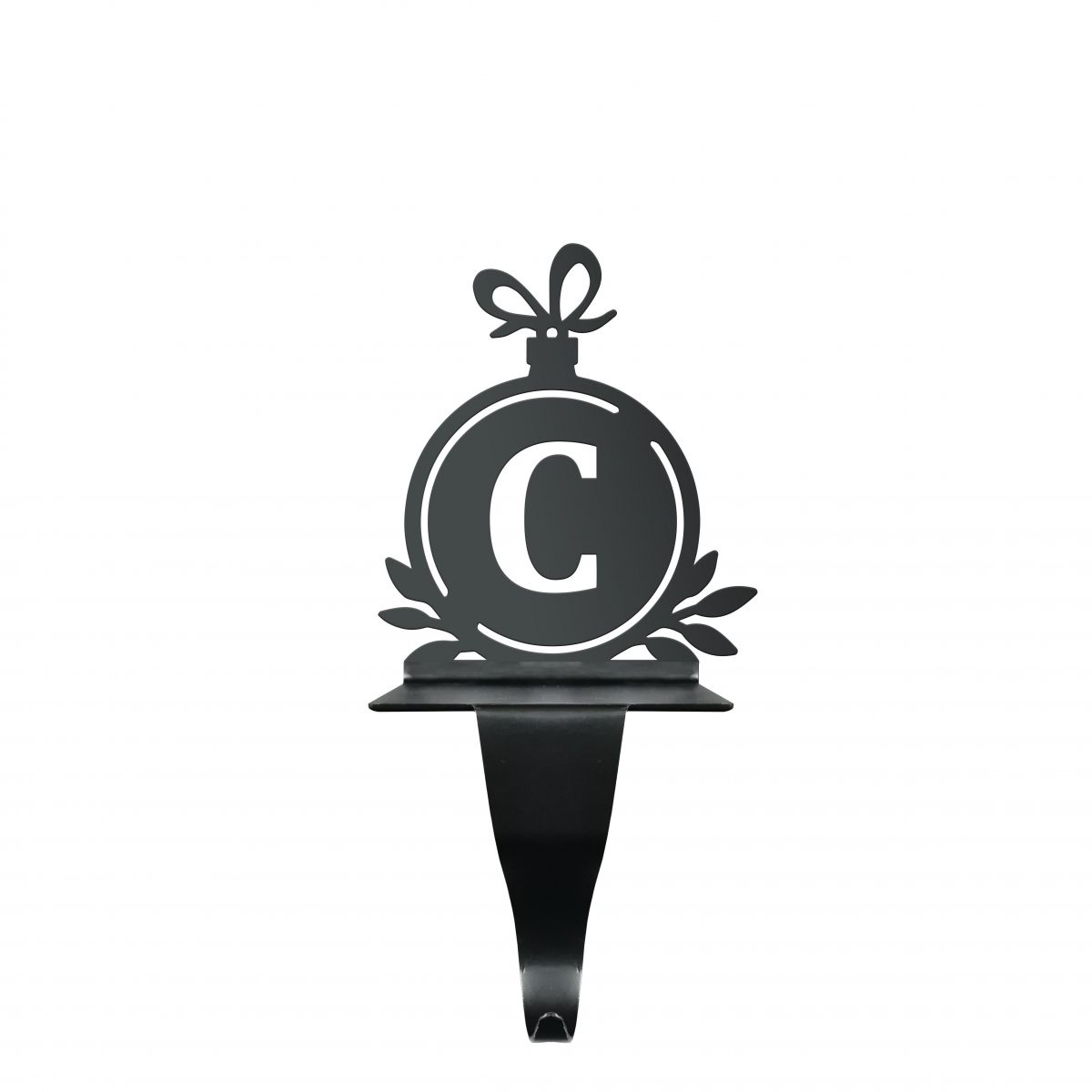 Letter C Stocking Holder in Black