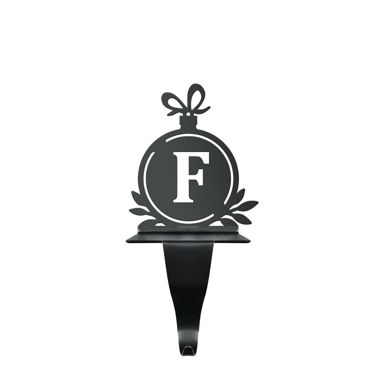 Letter F Stocking Holder in Black