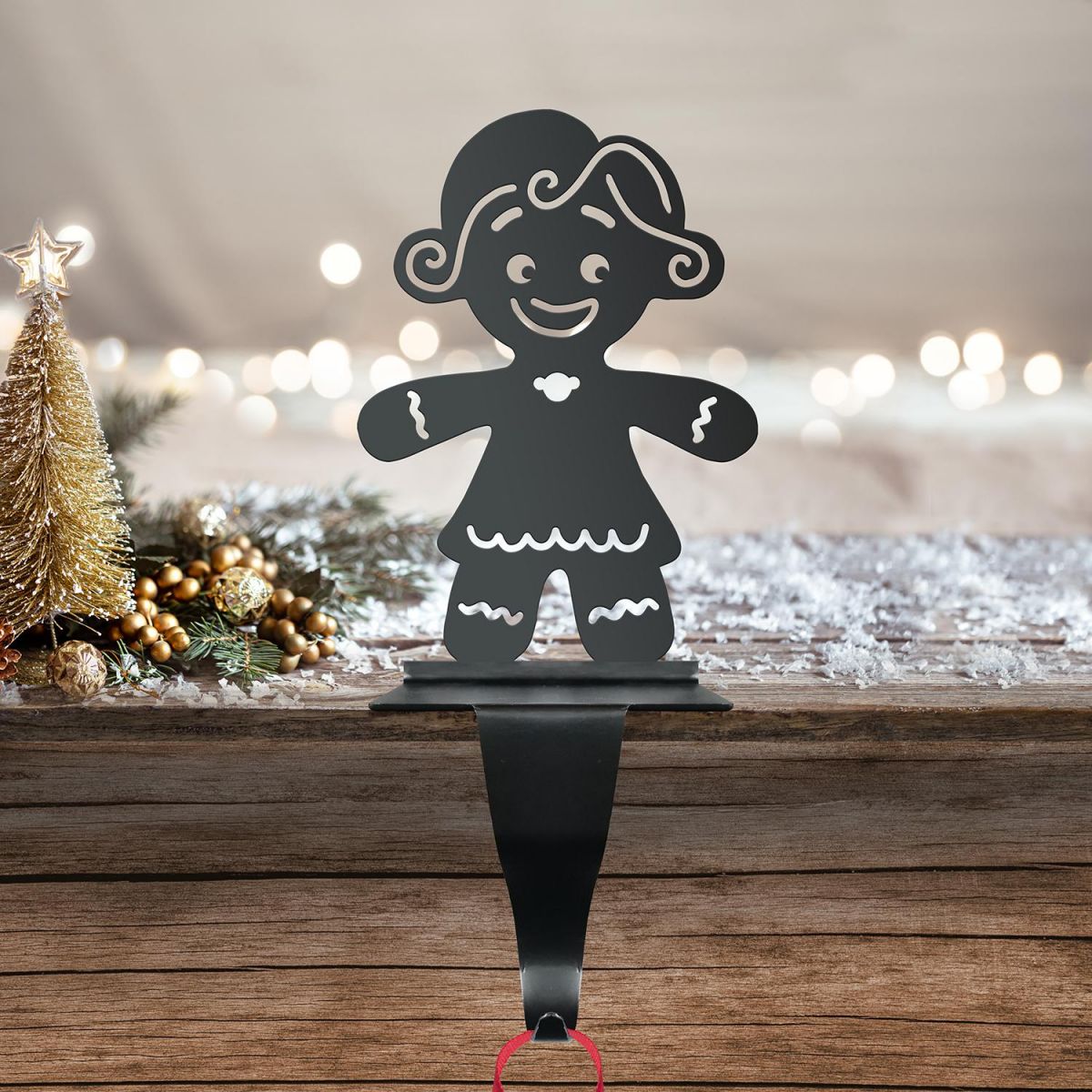Gingerbread Woman Stocking Holder Created From Iron