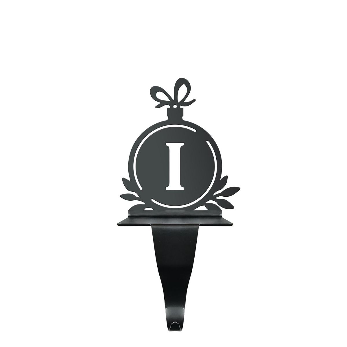 Letter I Stocking Holder in Black Letter I Stocking Holder in Black