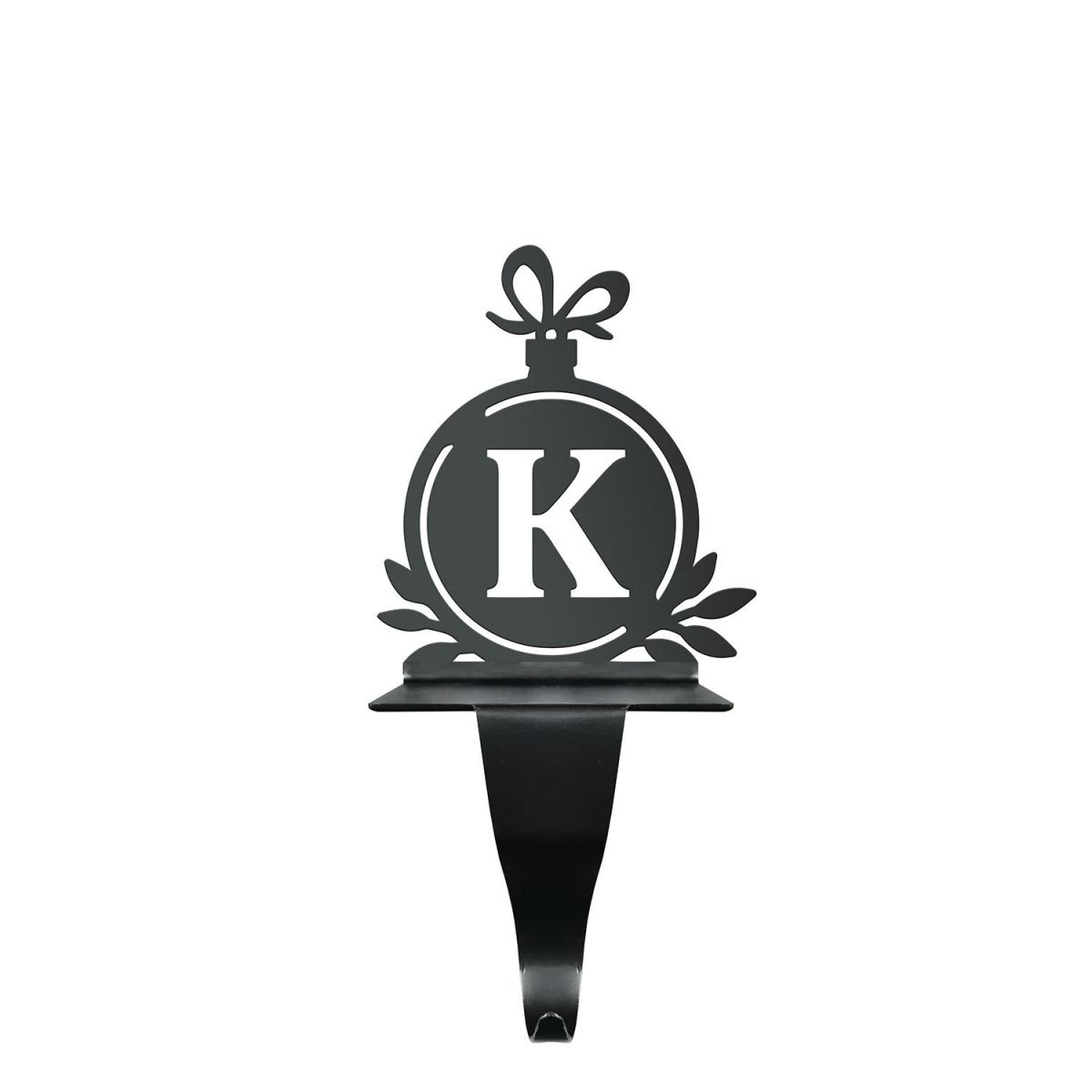 Letter K Stocking Holder in Black Letter K Stocking Holder in Black