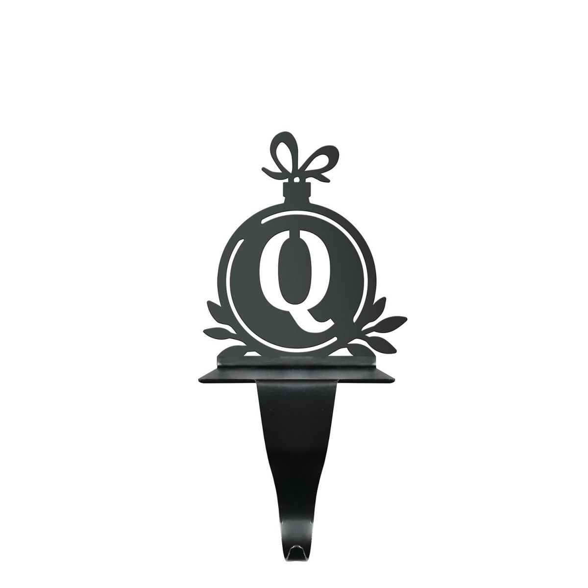 Letter Q Stocking Holder in Black