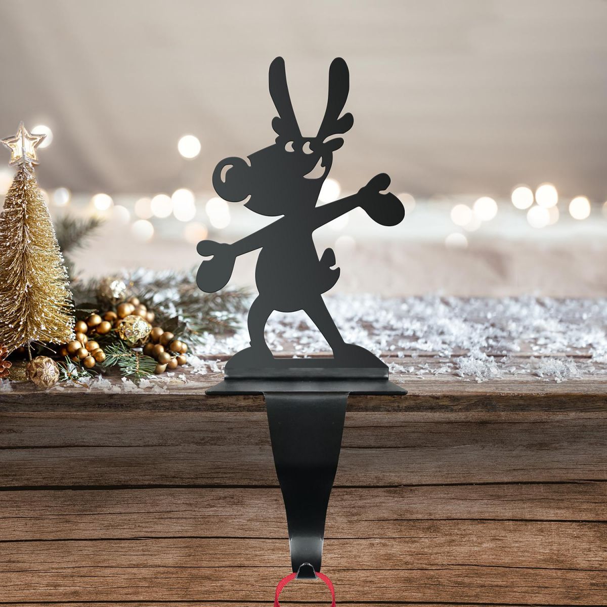 Reindeer Stocking Holder in Situ Reindeer Stocking Holder in Situ