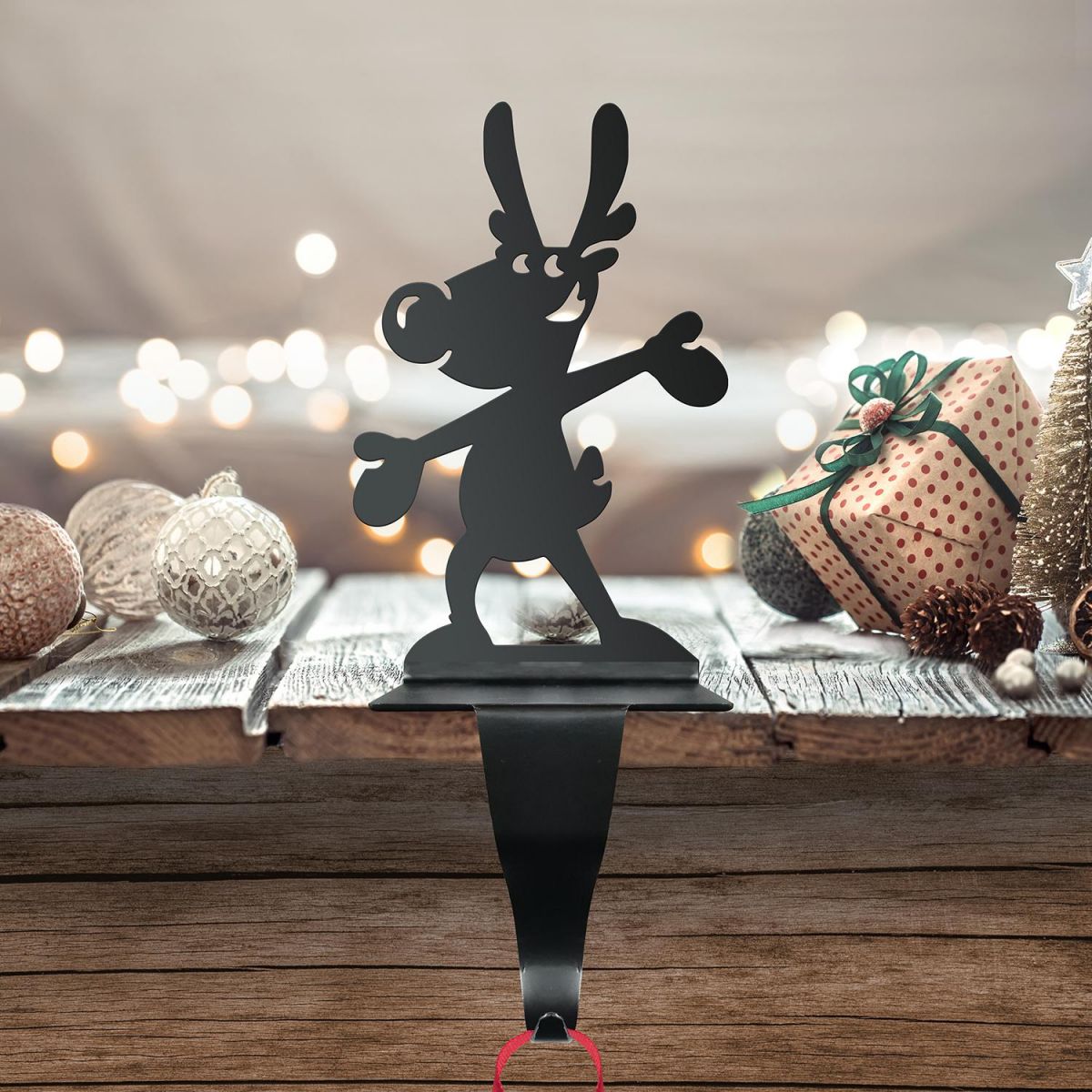 Reindeer Stocking Holder Created From Iron Reindeer Stocking Holder Created From Iron