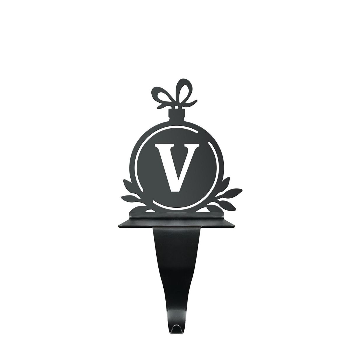 Letter V Stocking Holder in Black Letter V Stocking Holder in Black