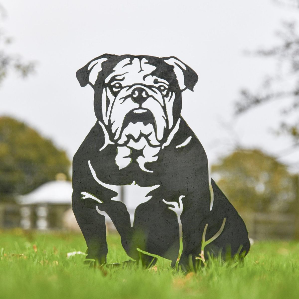 Unfinished Metal English Bulldog Silhouette 