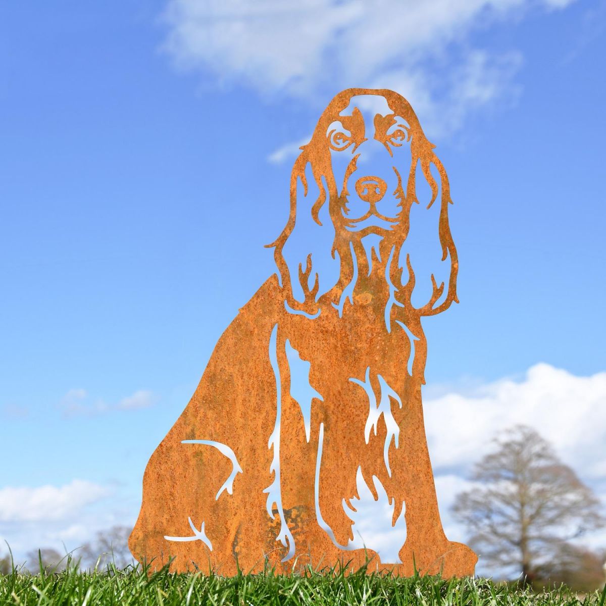 Rustic Cocker Spaniel Silhouette
