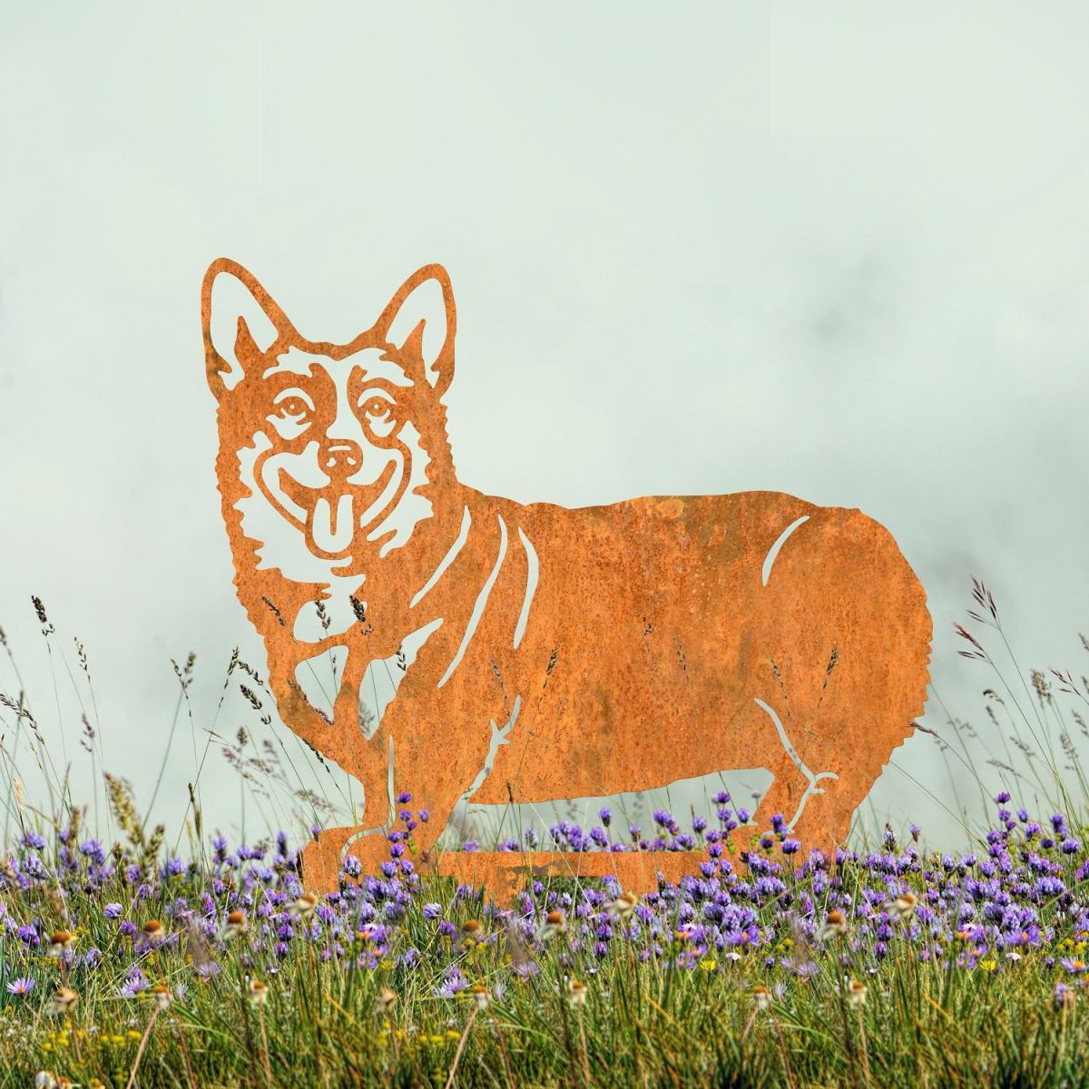 Rustic Finish Welsh Corgi (Pembroke) Silhouette 