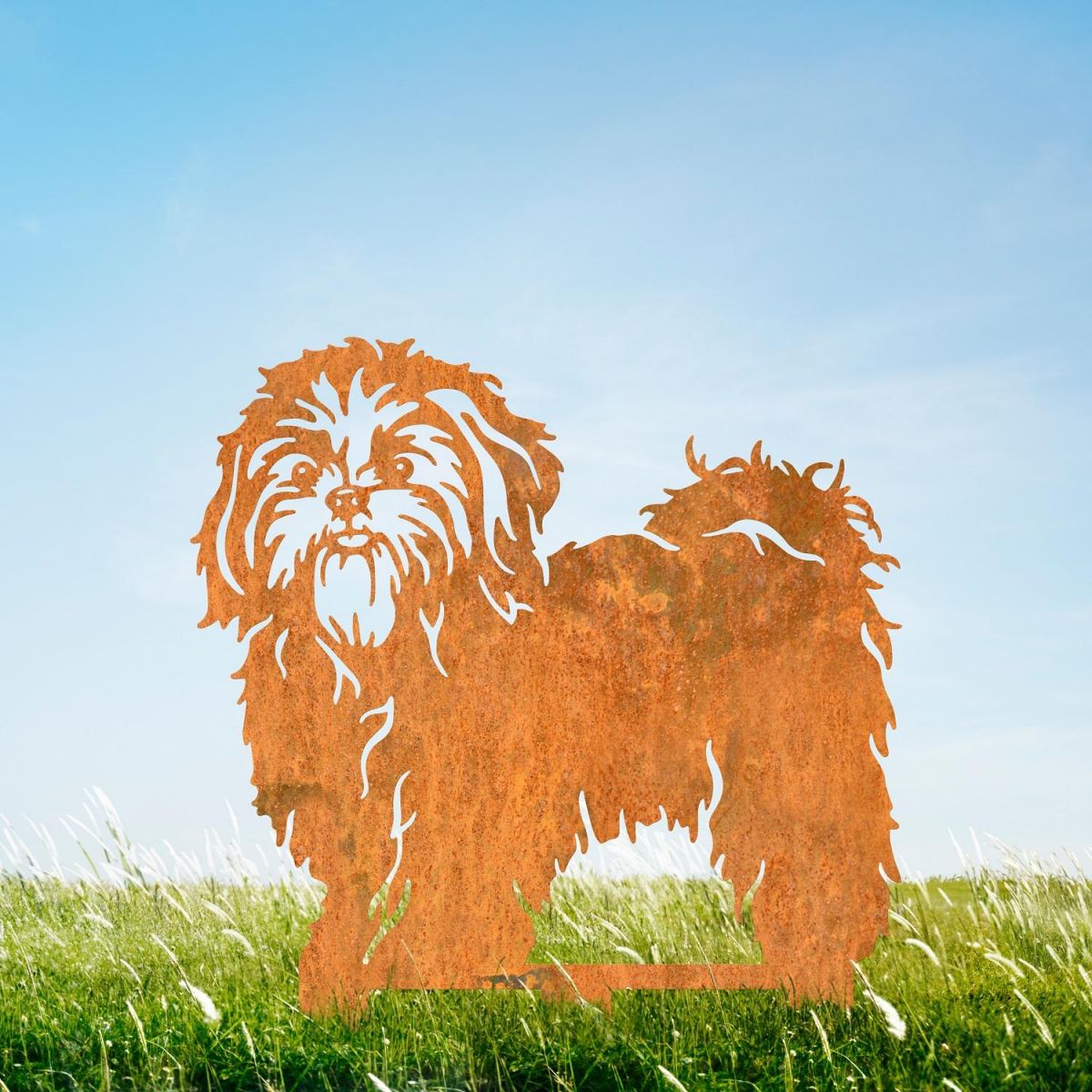 Shih Tzu Garden Silhouette in Full 