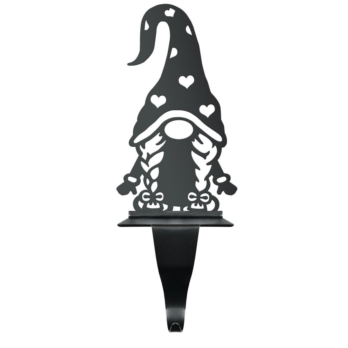 Black Gonk with Heart Hat Stocking Holder  Black Gonk with Heart Hat Stocking Holder