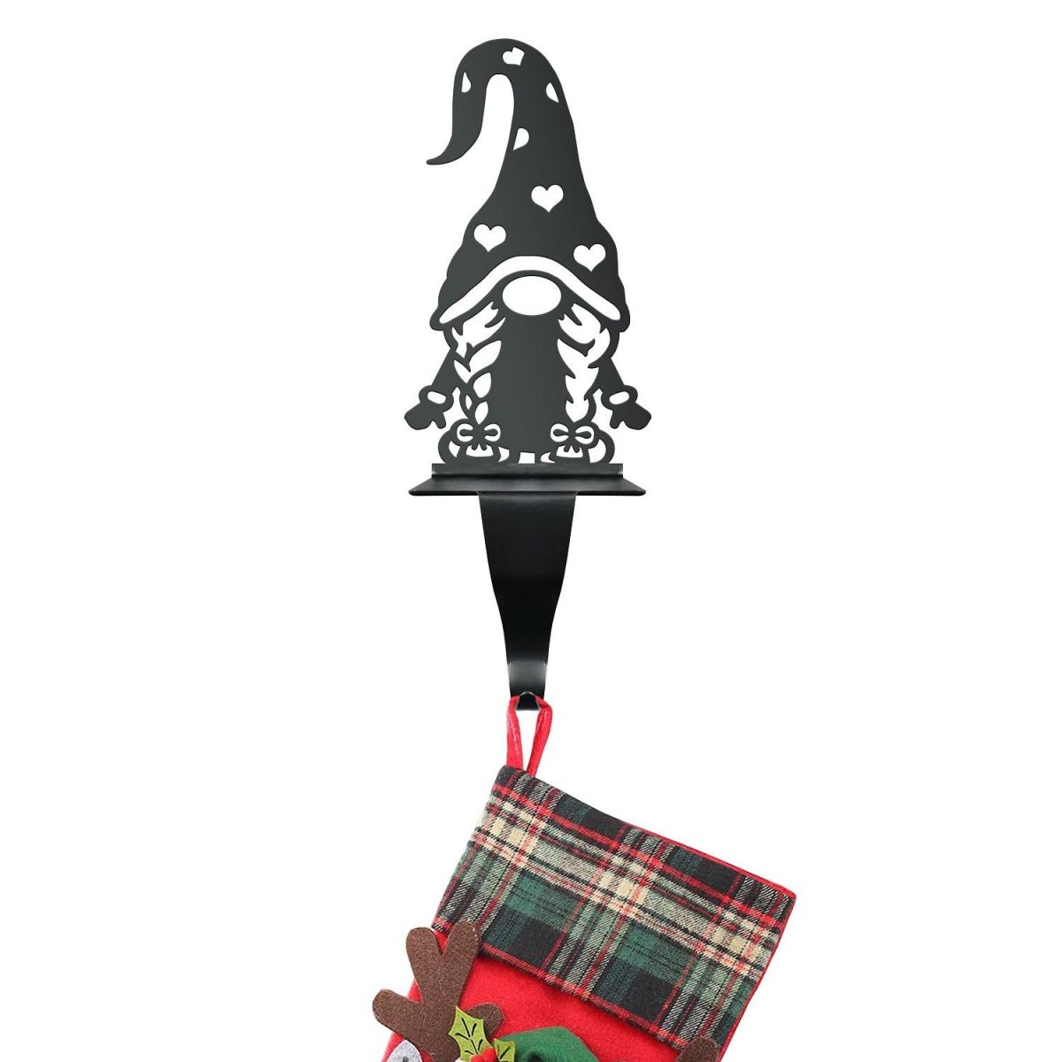 Gonk with Heart Hat Stocking Holder in Full  Gonk with Heart Hat Stocking Holder in Full