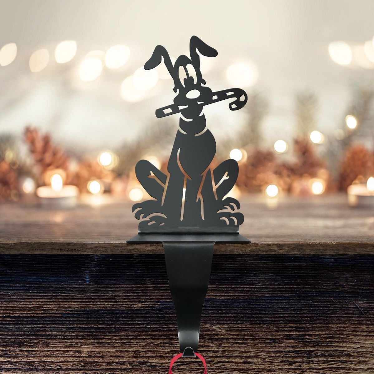 Dog with Candy Cane Stocking Holder 