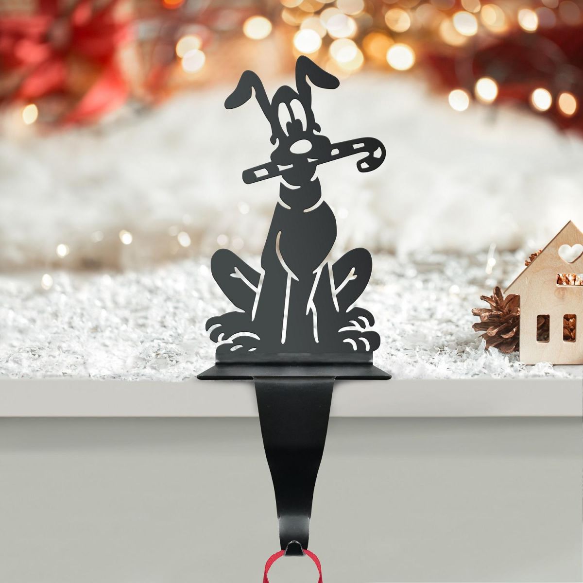 Dog with Candy Cane Stocking Holder 