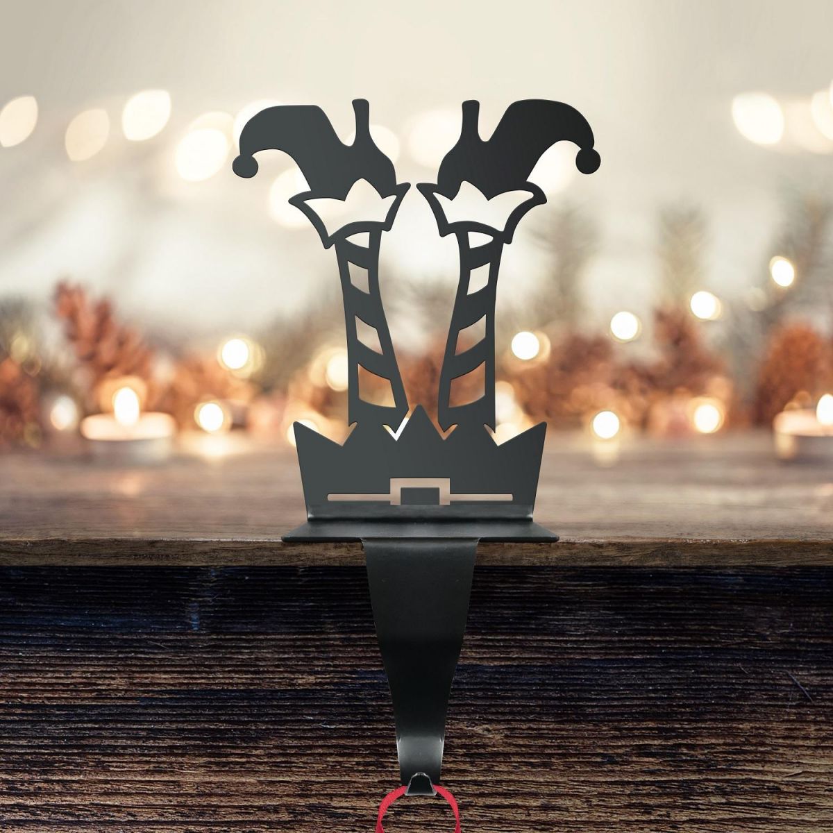 "Jolly Holly" Elf Stocking Holder 