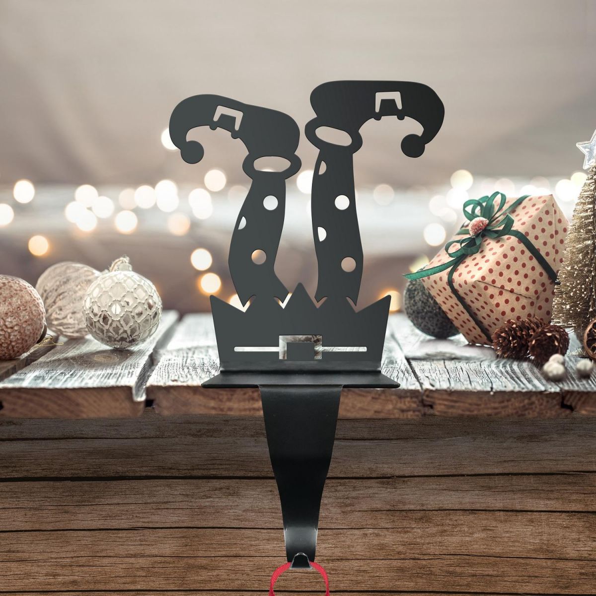 Stocking Holder with "Frosty McJingles" 