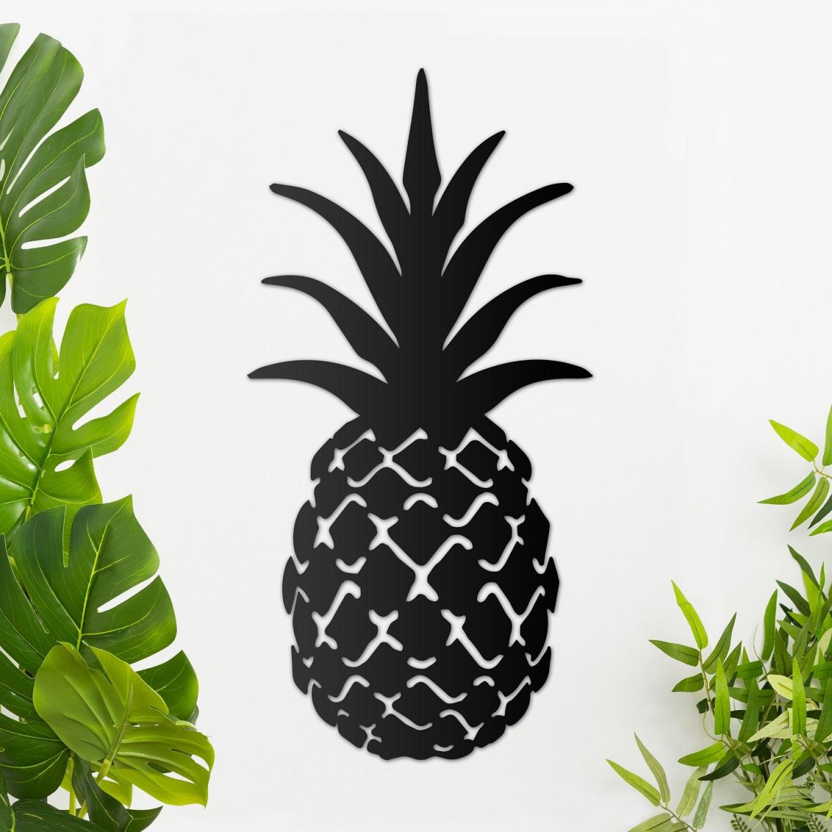 Pineapple Steel Wall Art in Situ 