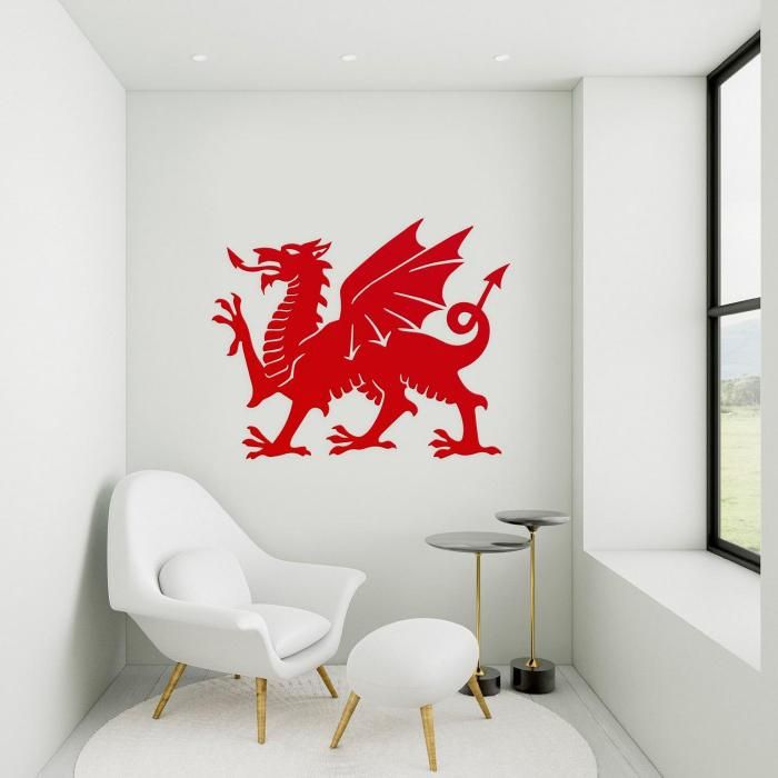 Welsh Dragon Wall Art- Red Finish