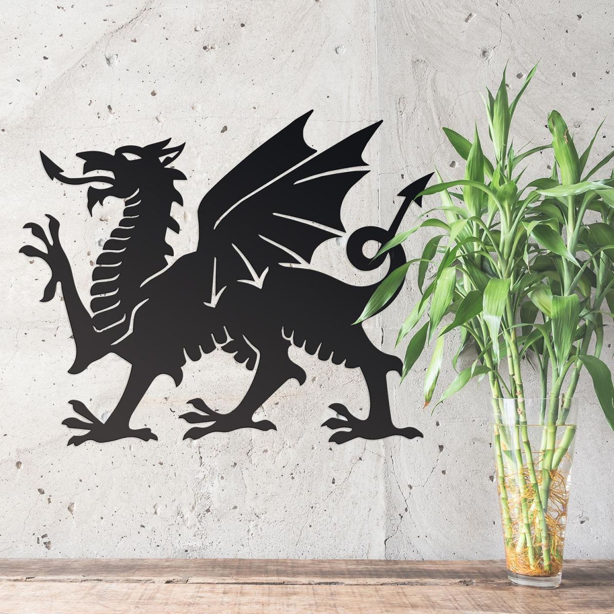Welsh Dragon Wall Art in Situ Welsh Dragon Wall Art in Situ