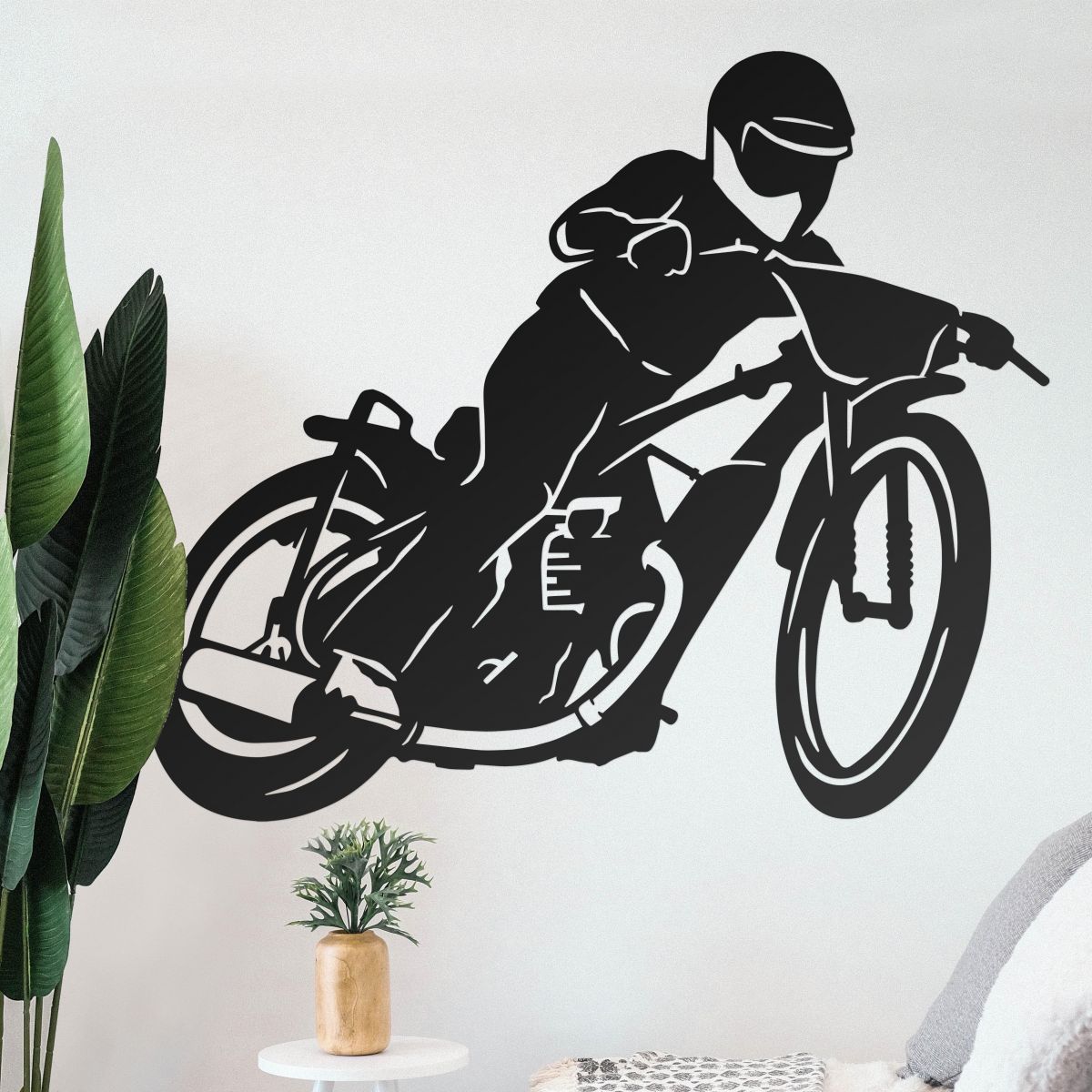 Black "Speedway" Wall Art 