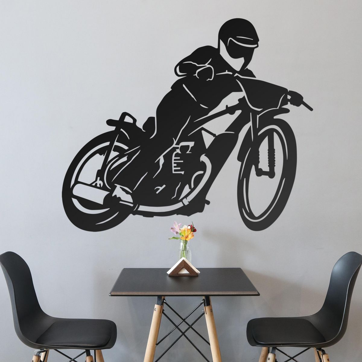 Black "Speedway" Wall Art 