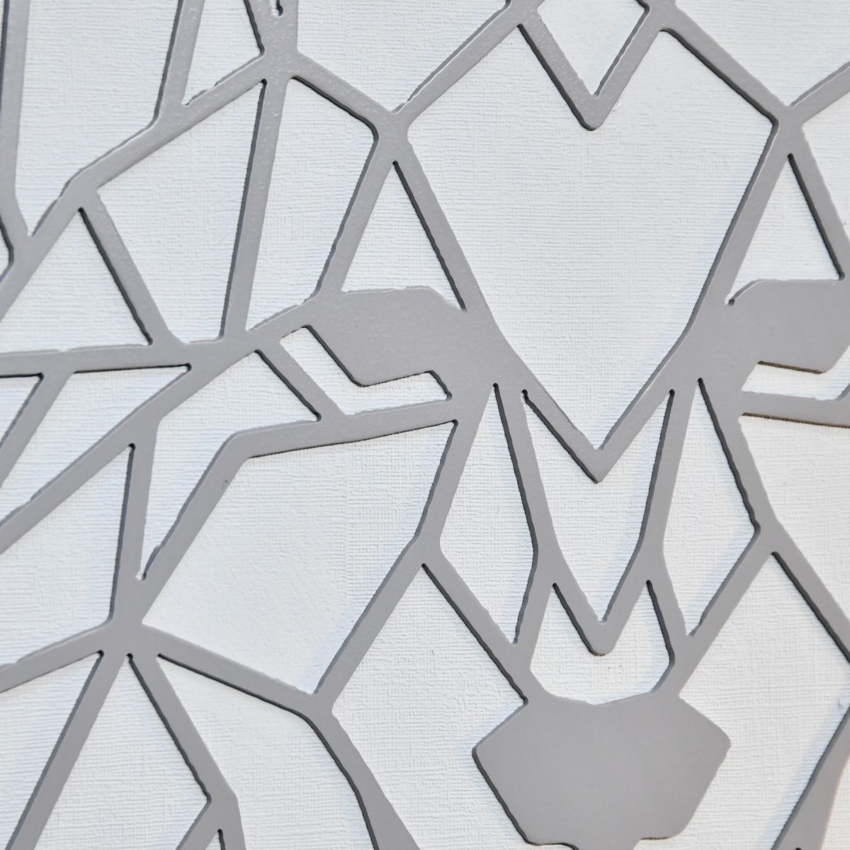 Close up of Wolf Head Geometric Wall Art 