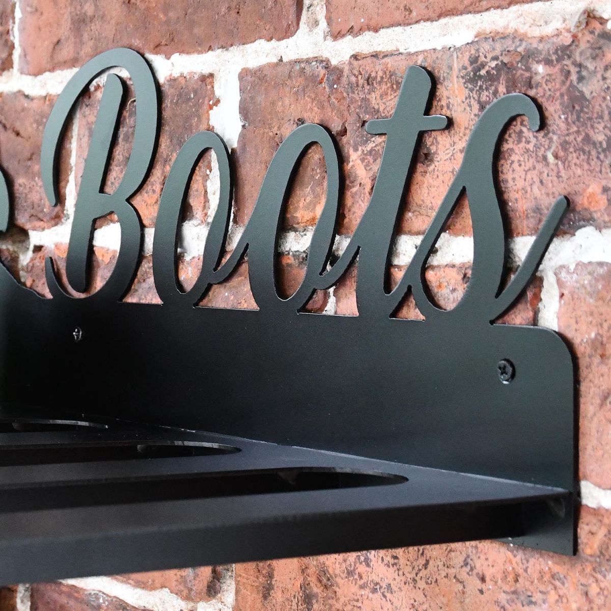 Close-up of the Black Finish on the Boot Holder